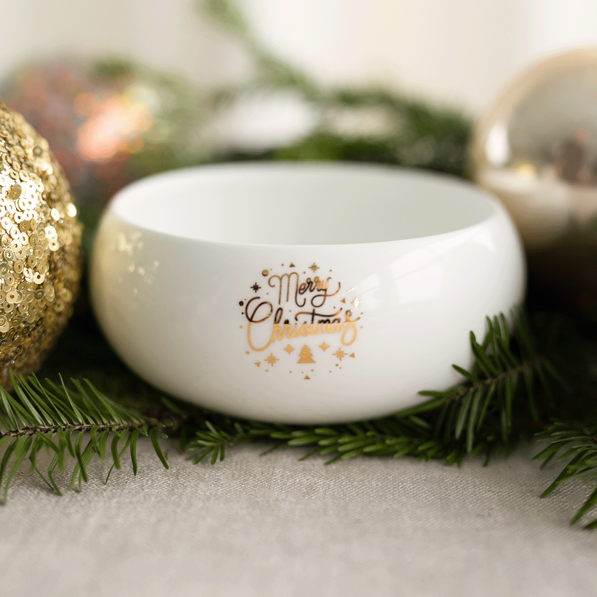 Müslischale 10 cm — Premium Platinum Line Merry Christmas
