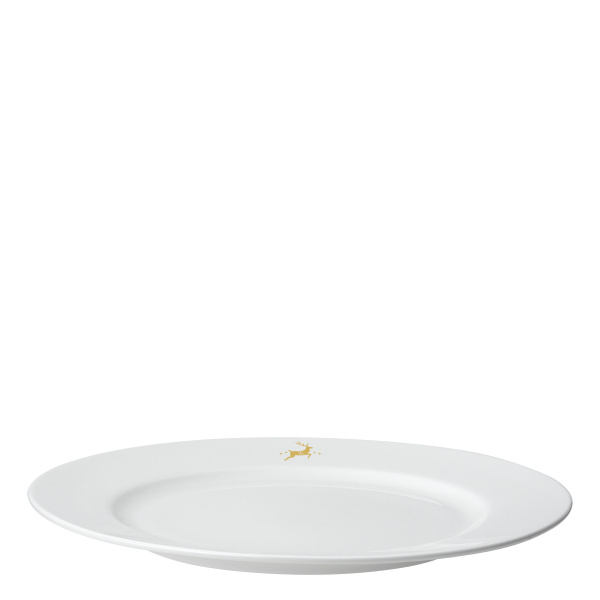 Flacher Servierteller 28 cm — Premium Platinum Line Merry Christmas