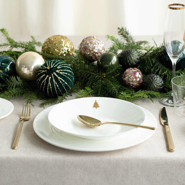 Assiette creuse 22 cm - Premium Platinum Line Merry Christmas
