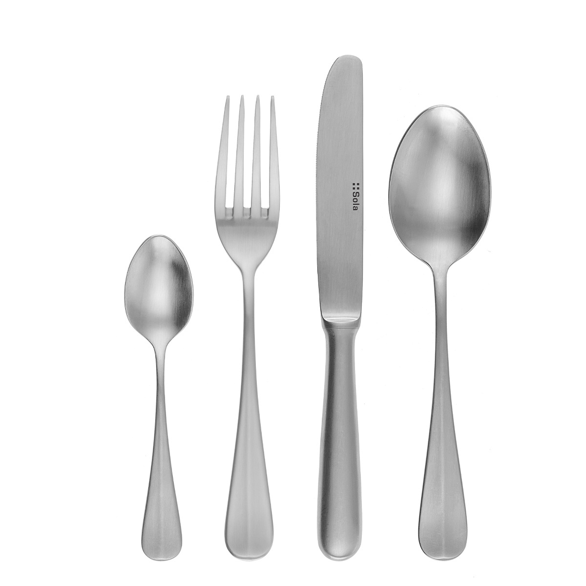 Set di posate da dessert 24 pezzi Baguette opaco | Sola