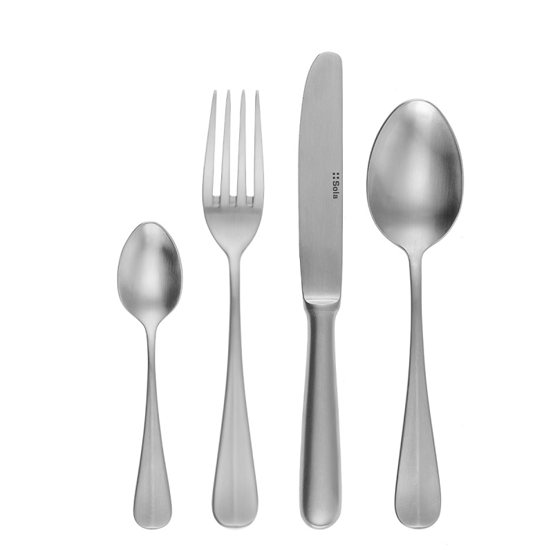 Set di posate da dessert 24 pezzi Baguette opaco | Sola