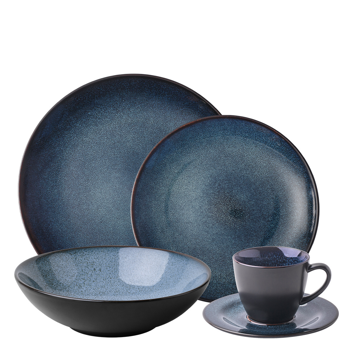 Porcelain set 20 pcs - Gaya Atelier Night Sky Lunasol
