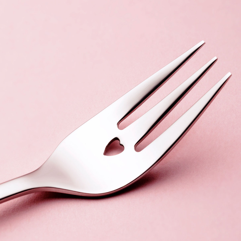 Forchette da dolce con cuore 6 pezzi | Love Cutlery