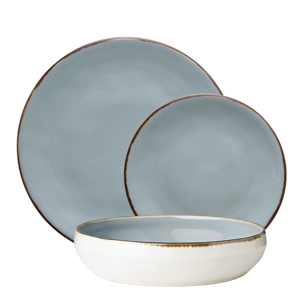 Ceramic plate set 18 pcs - Gaya Elements Day North