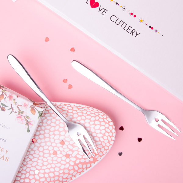 Kuchengabeln mit Herz 6-tlg. | Love Cutlery