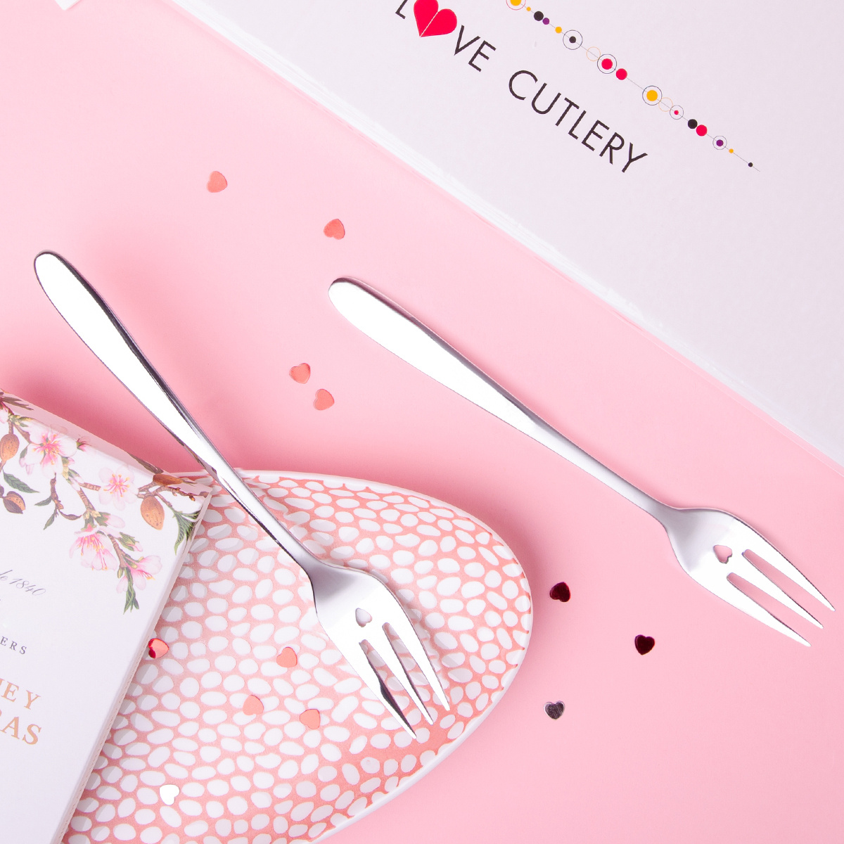 Pastry Forks with Heart 6 pcs | Love Cutlery