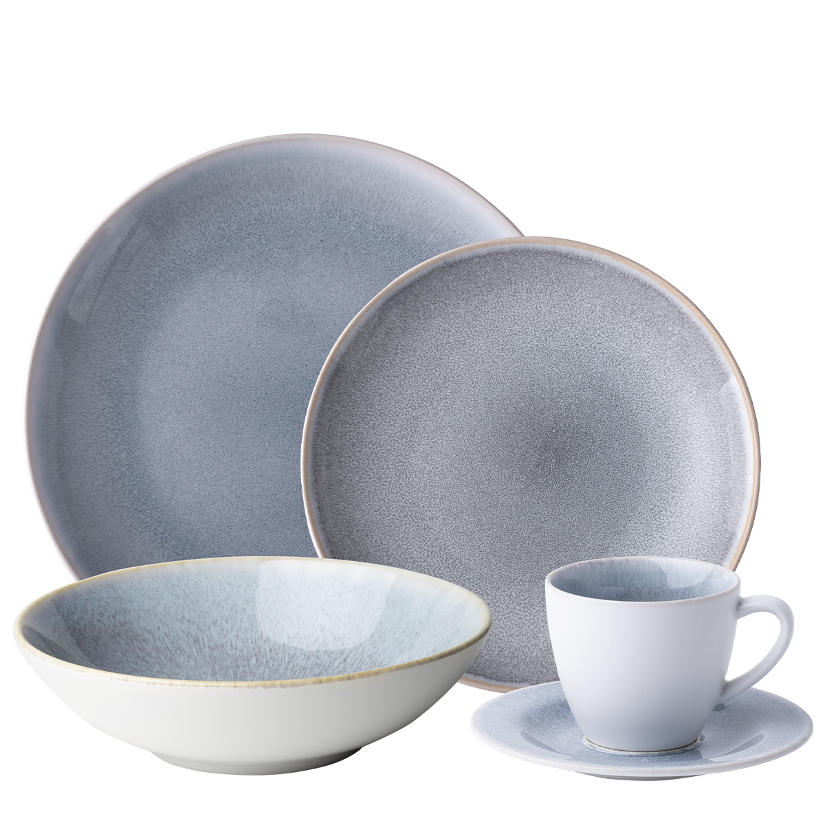 Servizio in porcellana 20 pezzi – Gaya Atelier Glacial Ice Lunasol