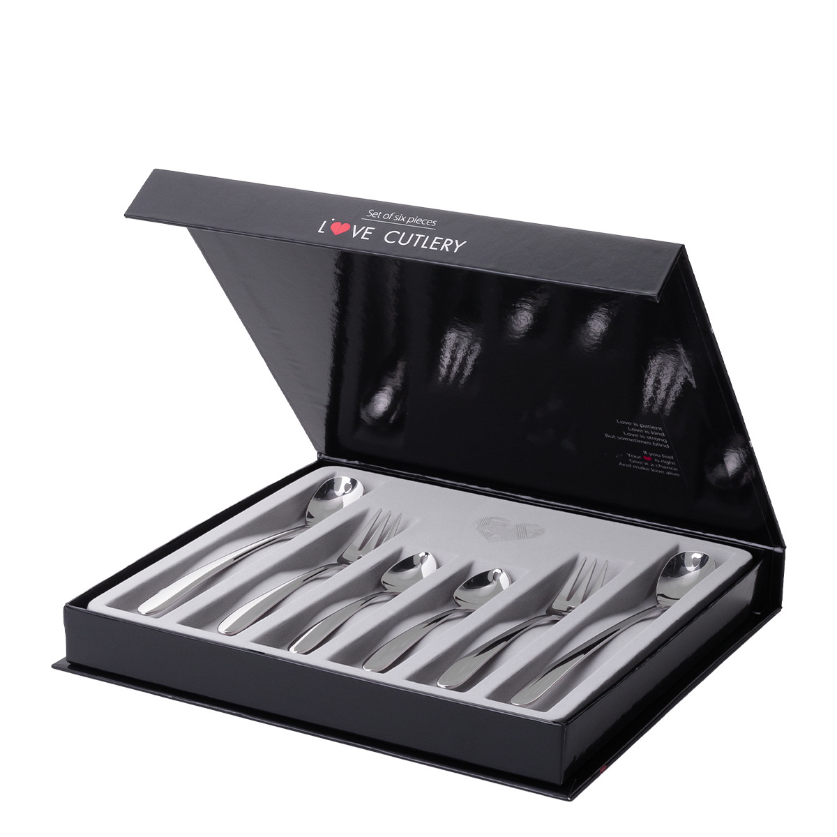 Geschenkset mit Herz 6-tlg. - Love Cutlery