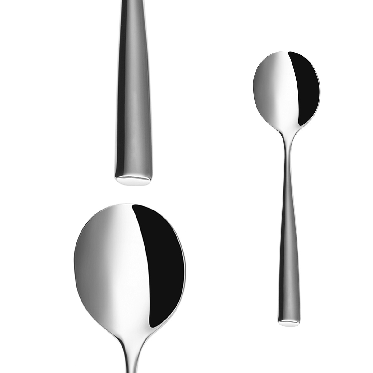 Breakfast/bouillon spoon - Vail glossy