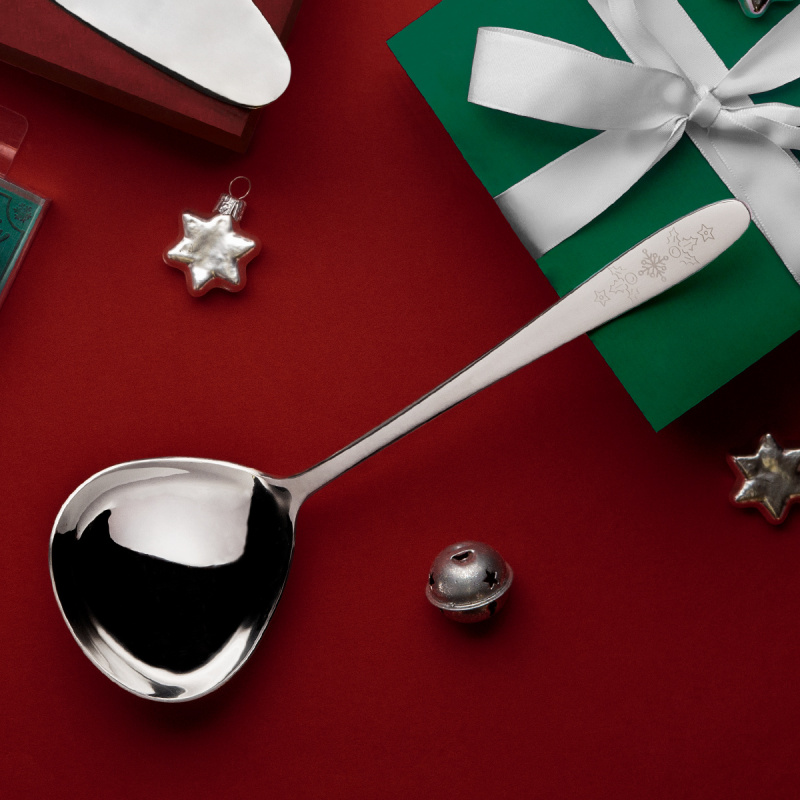Soup Ladle with Christmas Engraving - Turin