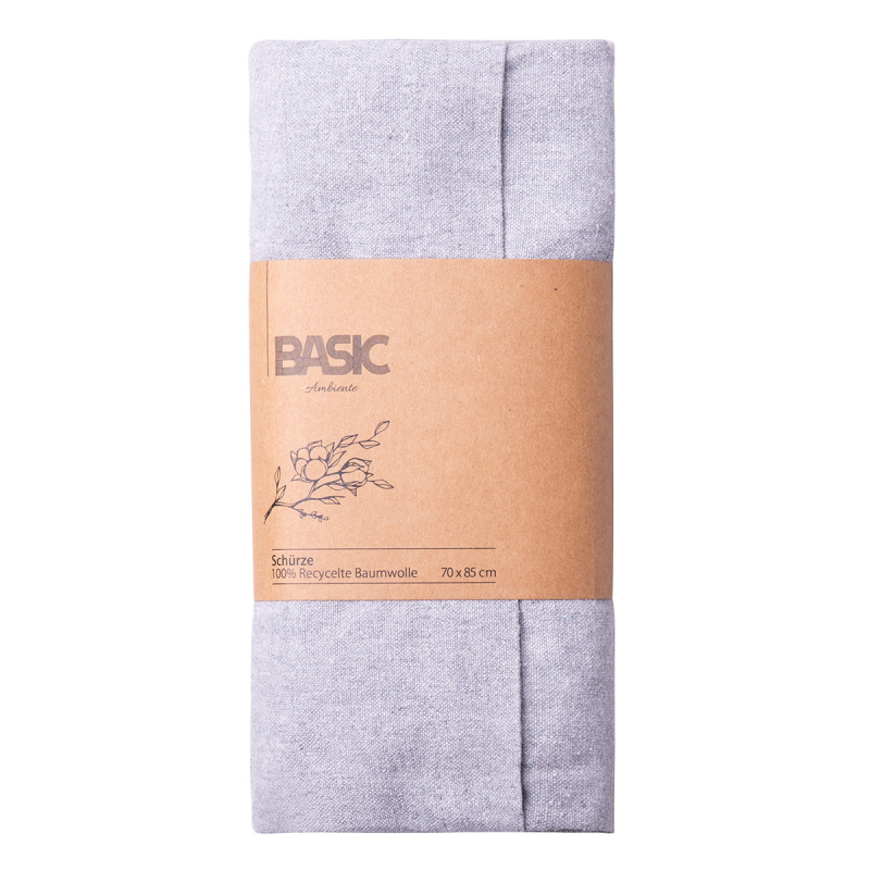 Light grey cotton apron 70 x 85 cm – Basic Ambiente