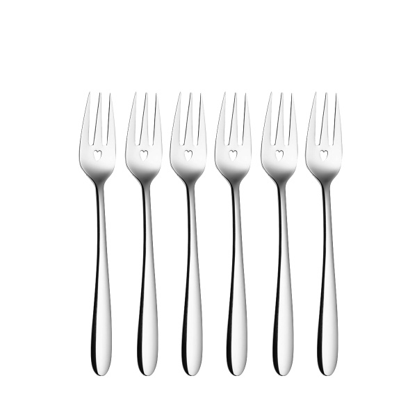 Forchette da dolce con cuore 6 pezzi | Love Cutlery