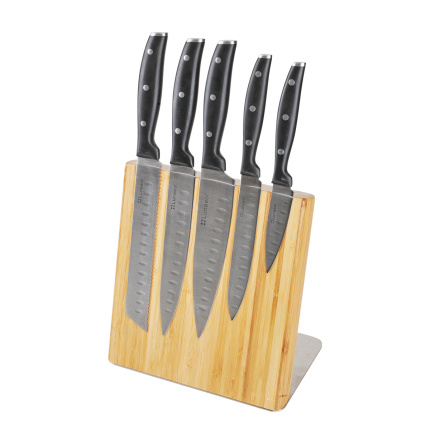 Blocco coltelli magnetico in bambù 6 pezzi - CHEF