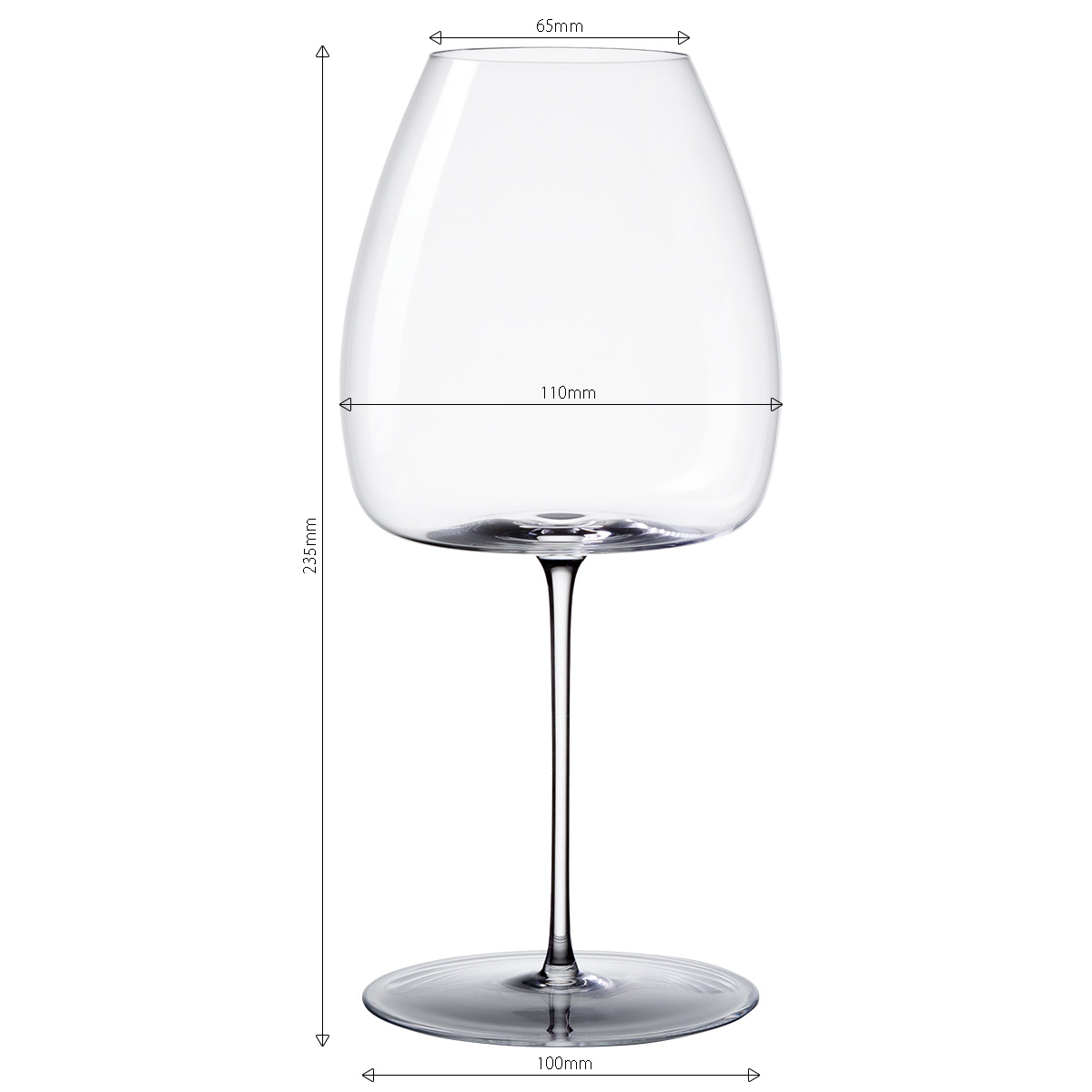 Calici da vino rosso 765 ml set da 2 – Green Wave Platinum Line Lunasol II