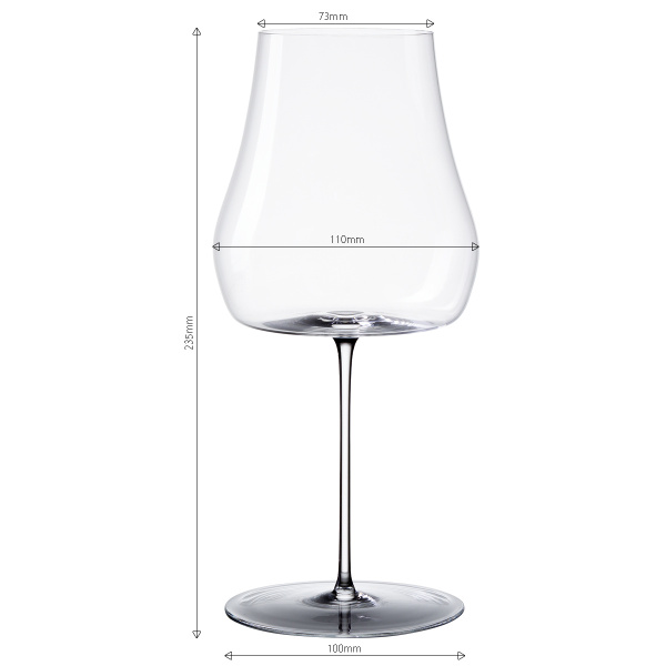 Calici da vino rosso 530 ml set 2 pz – Green Wave Platinum Line Lunasol II