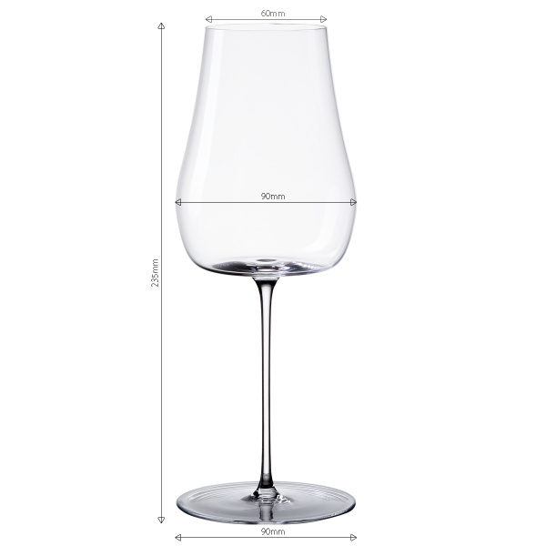 White wine glasses 400 ml set of 2 – Green Wave Platinum Line Lunasol II
