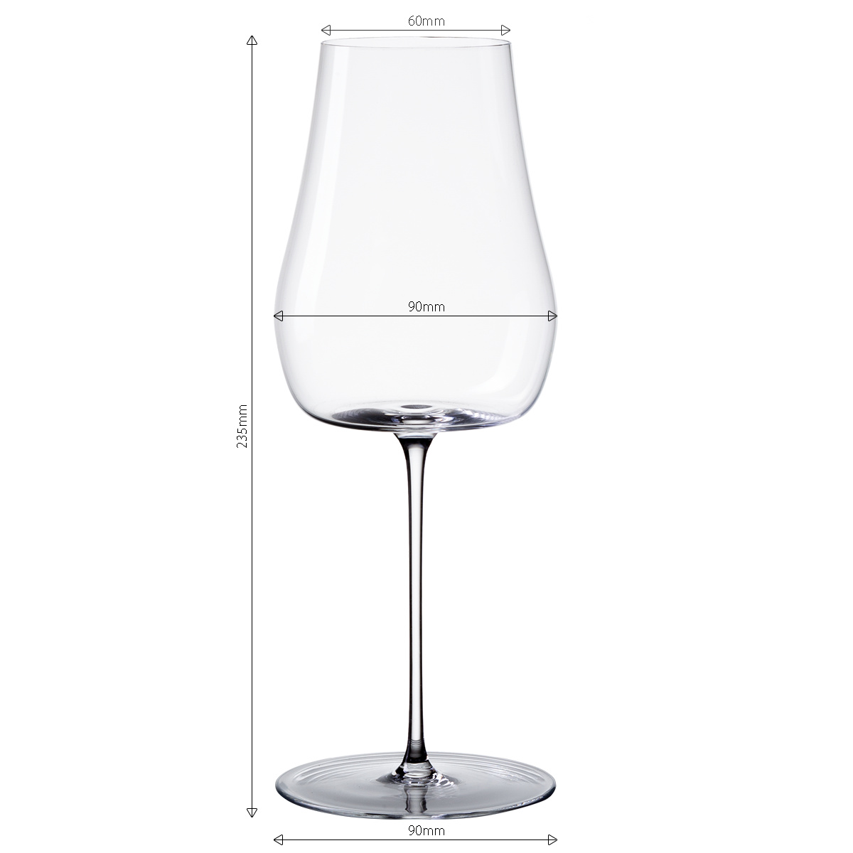White wine glasses 400 ml set of 2 – Green Wave Platinum Line Lunasol II