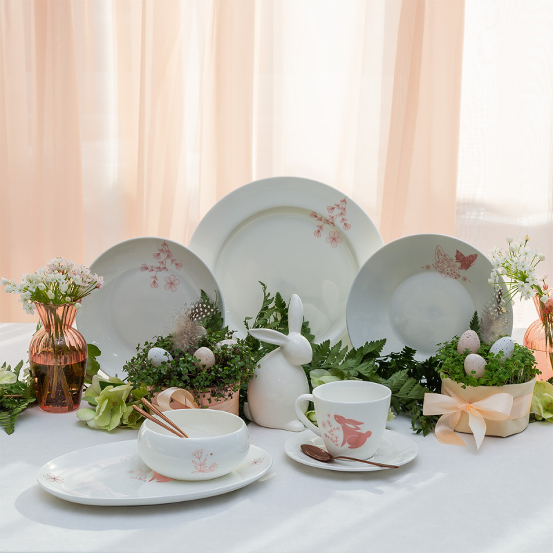 Set di porcellana 25 pezzi - Premium Platinum Line Easter