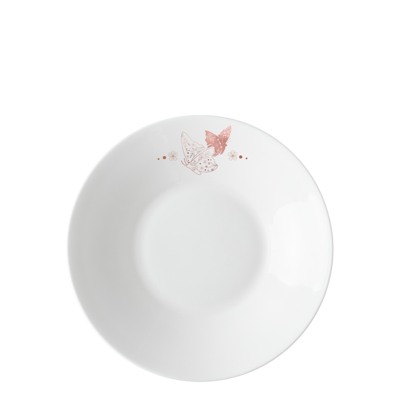 Deep plate Butterfly 22 cm | Premium Platinum Easter