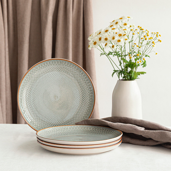 Ceramic Plate Set 12 pcs - Elements Day Mandala