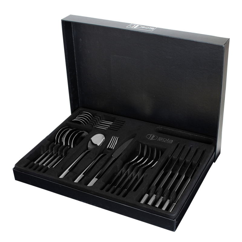 Besteck-Set 24-tlg. - Luxus schwarz