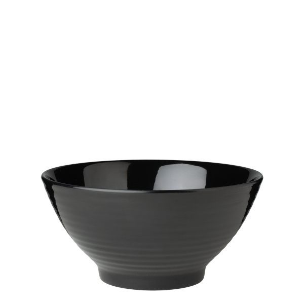 Bowl black 20 cm melamine | Elements Flow