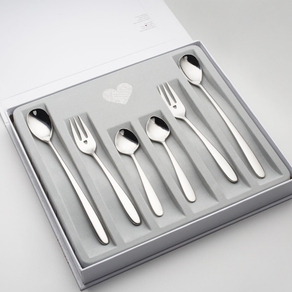 Set di posate 6 pezzi con cuore - S-Line