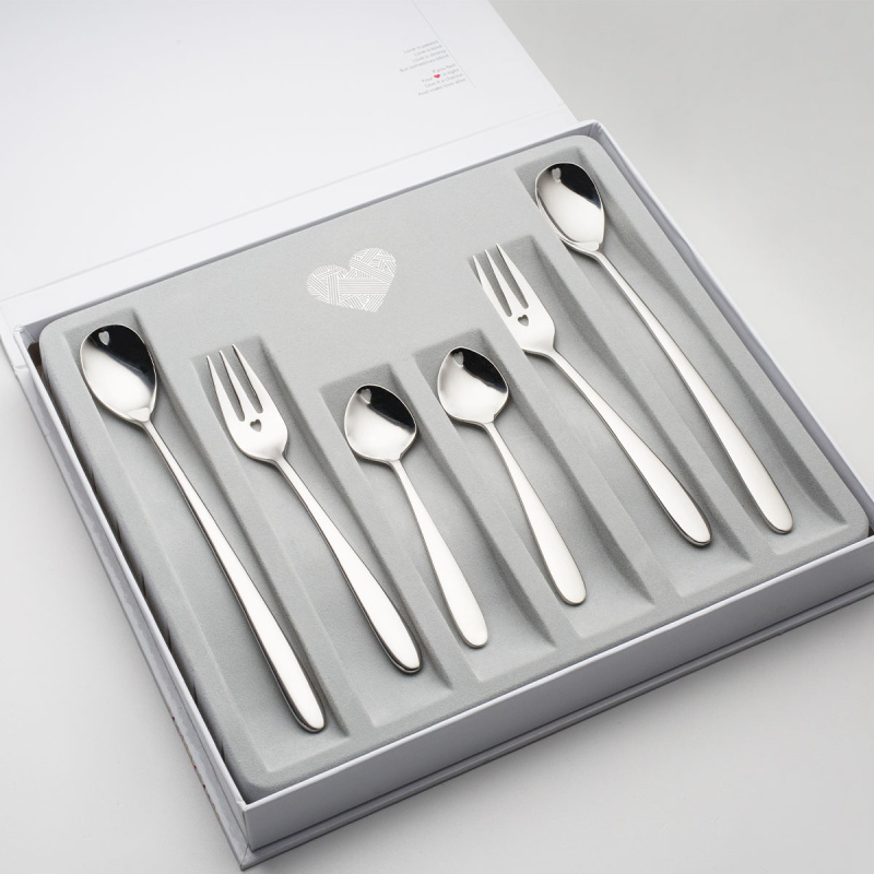 Set di posate 6 pezzi con cuore - S-Line