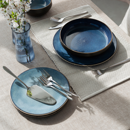Set di piatti in ceramica 18 pezzi – Gaya Elements Night Terra