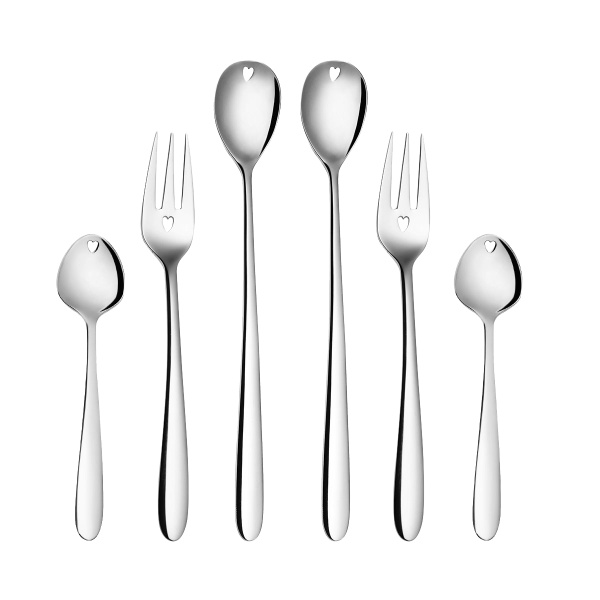 Set di posate 6 pezzi con cuore - S-Line