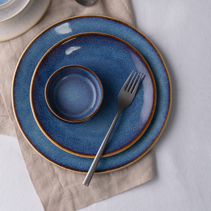 Ceramic plate set 18 pcs – Gaya Elements Night Terra