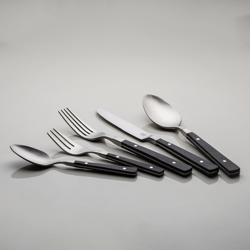 Cutlery set 30 pcs – Image POM Black