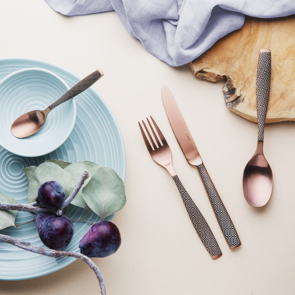 Cutlery Set 24 pcs – Gaya All Satin Copper – Snake