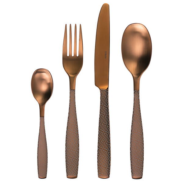 Cutlery Set 24 pcs – Gaya All Satin Copper – Snake