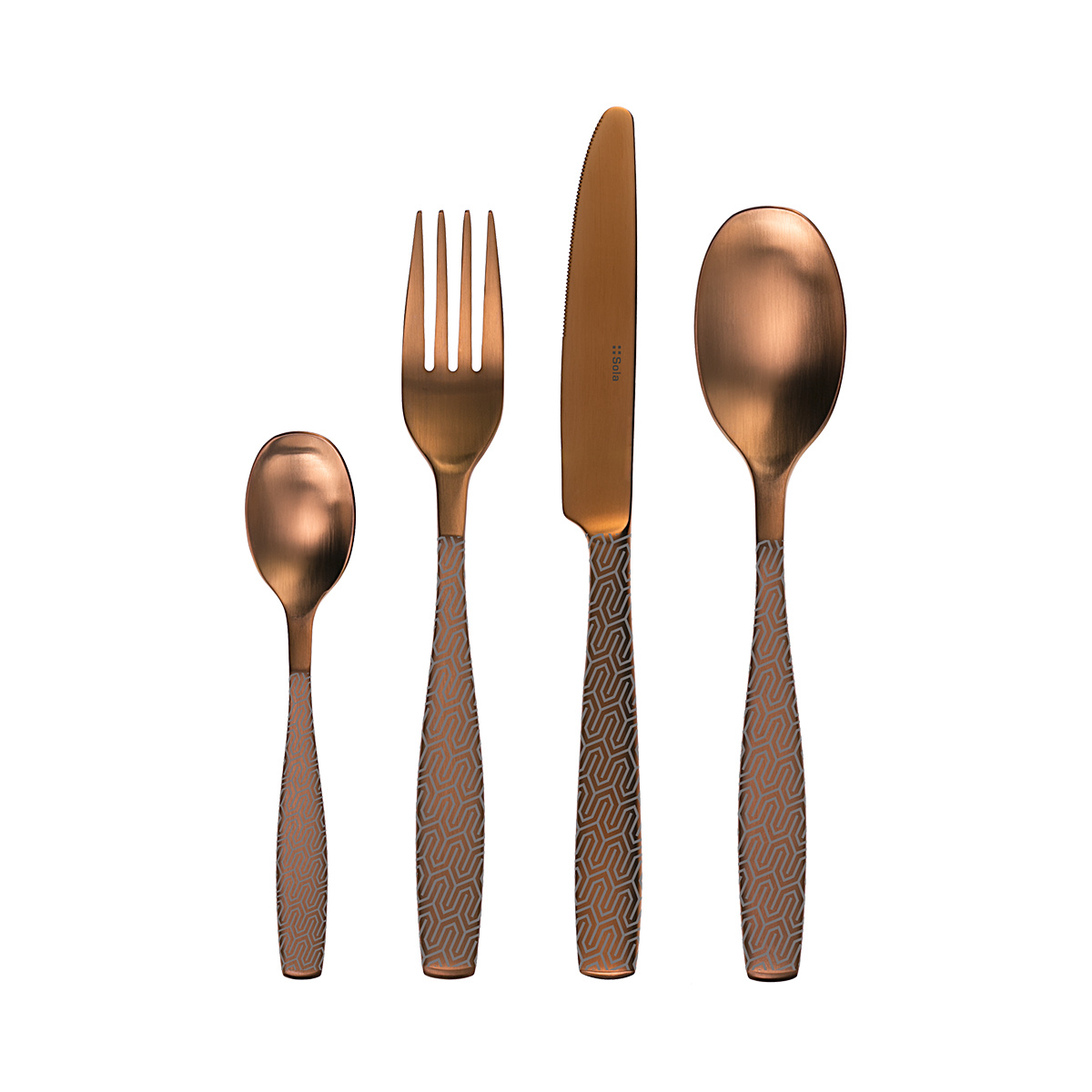 Set di posate 24 pz - Gaya All Satin Copper - Snake