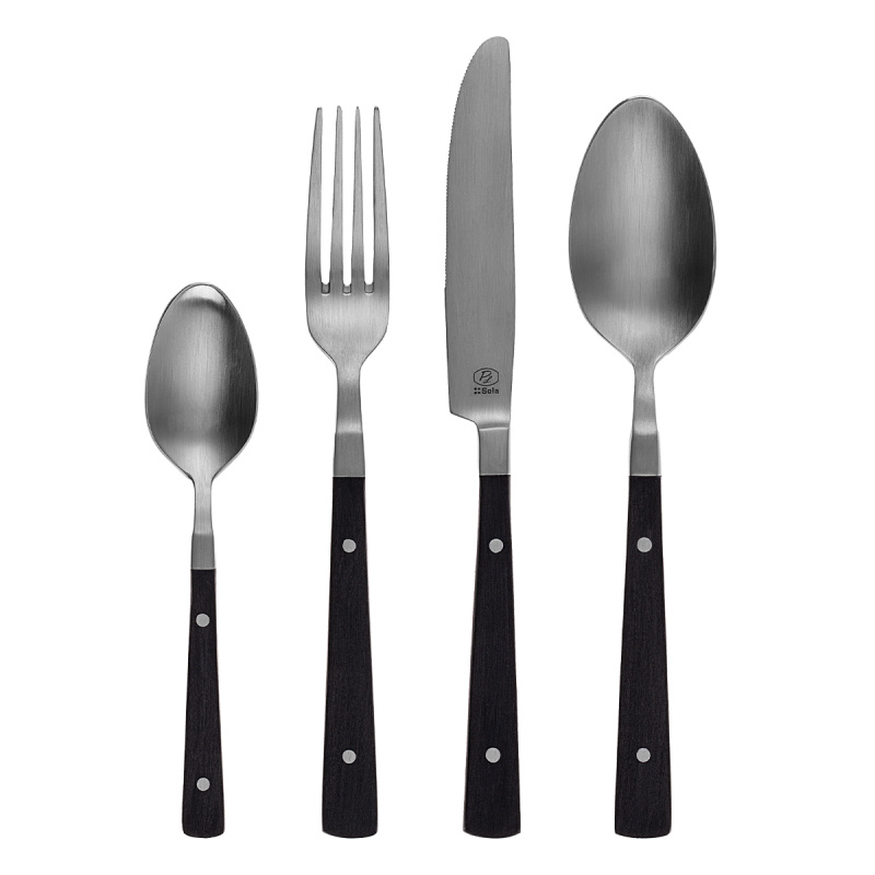 Cutlery set 30 pcs – Image POM Black