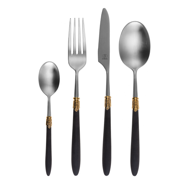 Set di posate 36 pezzi. - Anello in oro Gaya Exeter nero