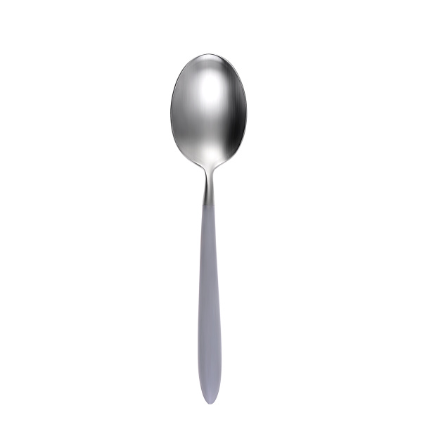 Cuillère à dessert - GAYA Exeter manche gris clair mat