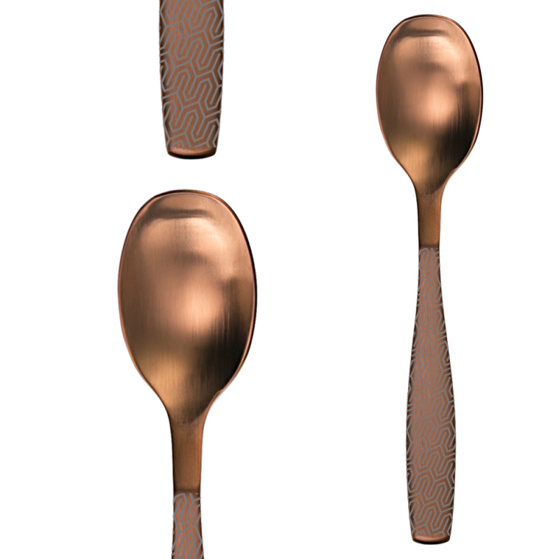 Cutlery Set 24 pcs – Gaya All Satin Copper – Snake