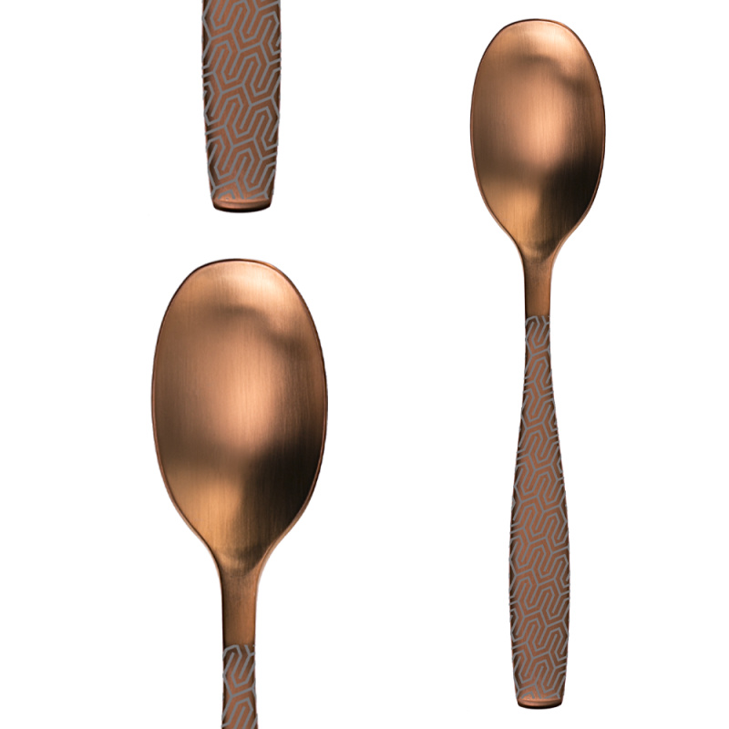 Cutlery Set 24 pcs – Gaya All Satin Copper – Snake