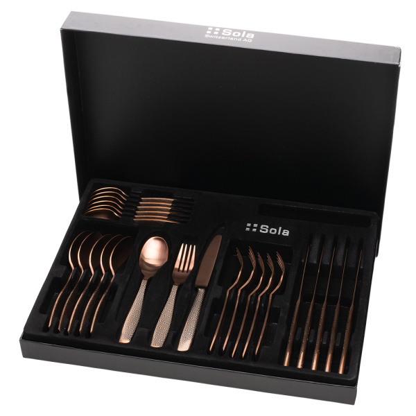 Cutlery Set 24 pcs – Gaya All Satin Copper – Snake