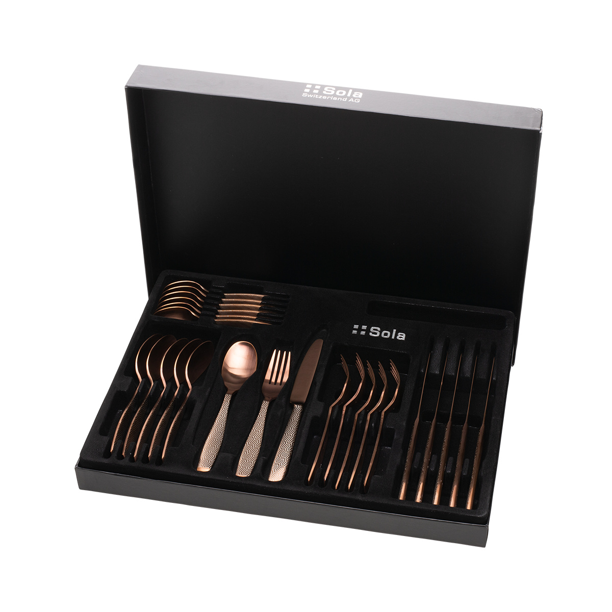 Set di posate 24 pz - Gaya All Satin Copper - Snake