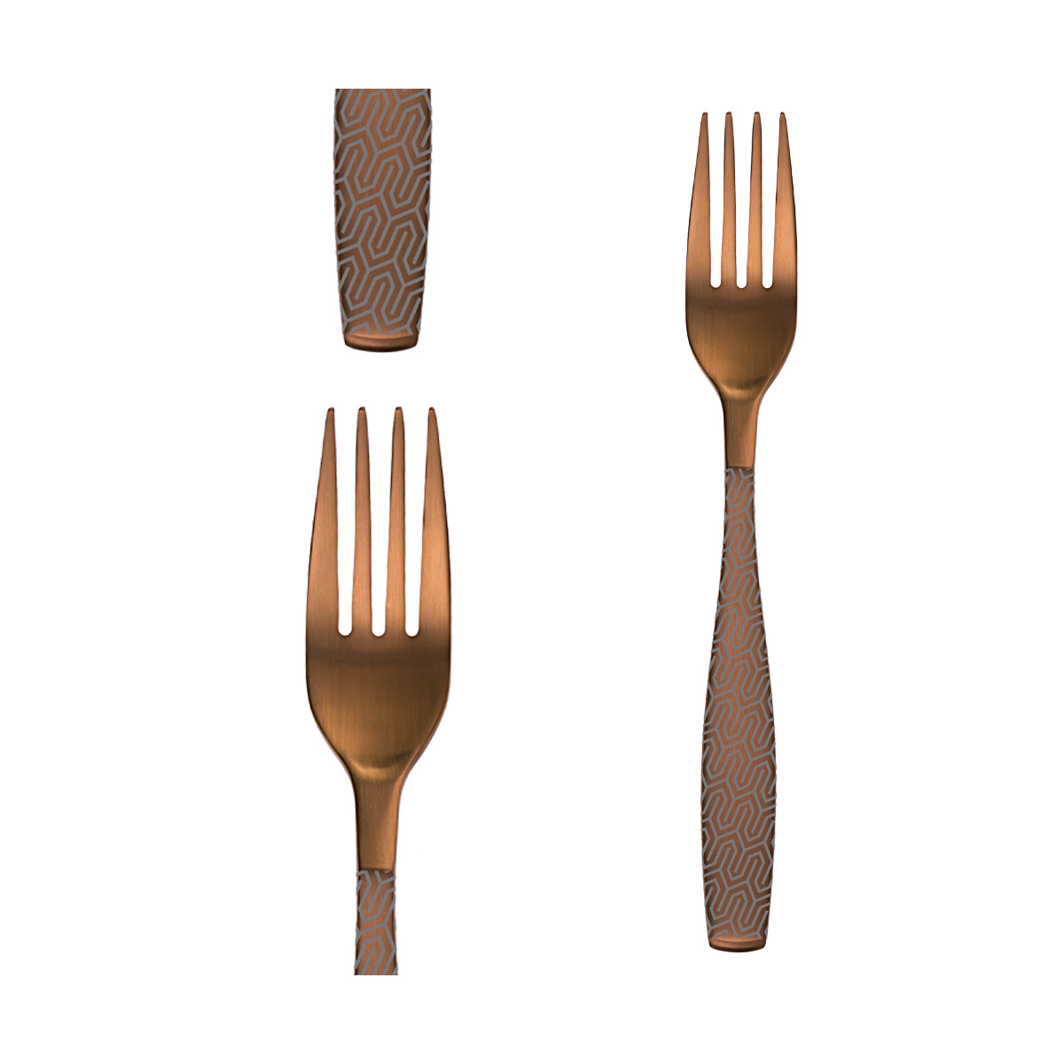 Set de couverts 24 pcs - Gaya All Satin Copper - Snake