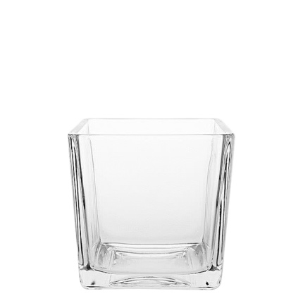Vase Quadro 15 x 15 x 15 cm - Basic Glass