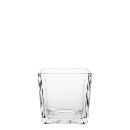 Vaso Quadro 10 x 10 x 10 cm - Basic Glass