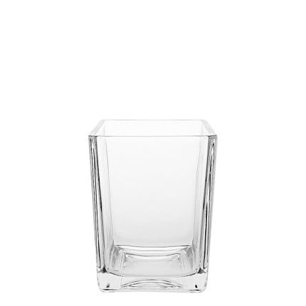 Vaso Quadro 10 x 10 x 15 cm - Basic Glass