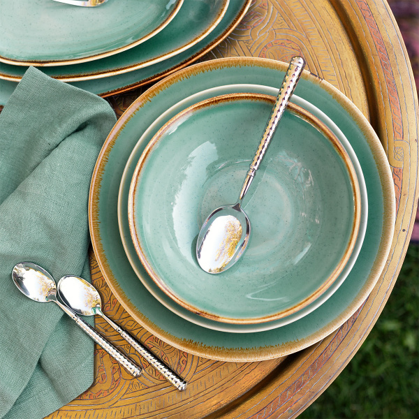 Set in porcellana 30 pezzi – Sand turchese – Gaya