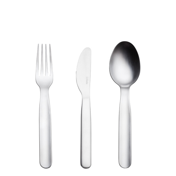 Set di posate 3 pezzi in custodia blu - To Go - Stay Safe