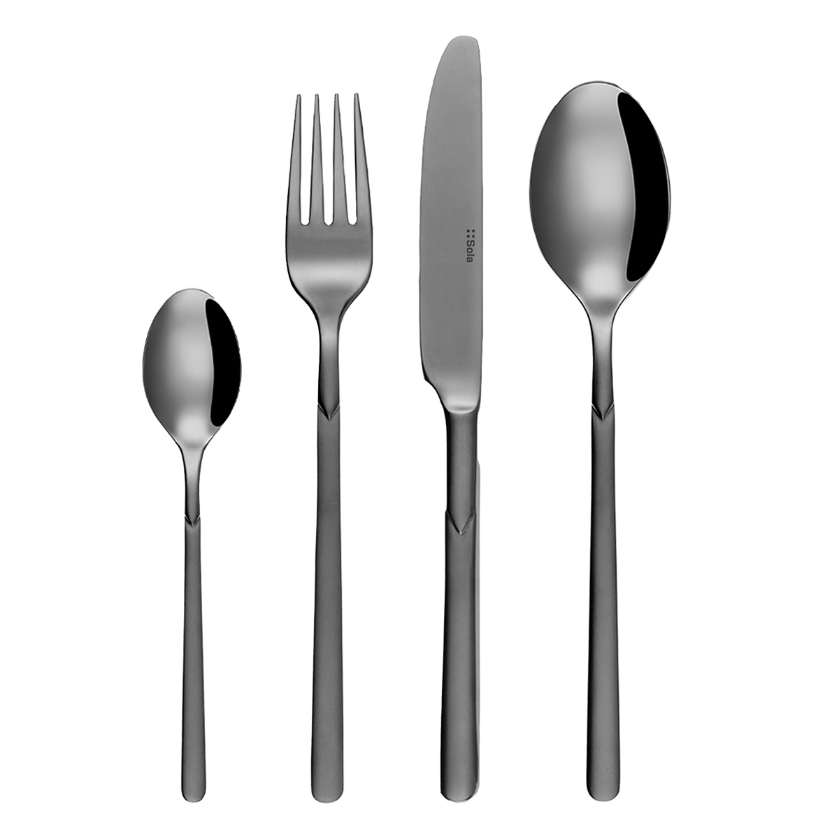 Set posate 20 pezzi Kanton PVD grigio chiaro | Sola