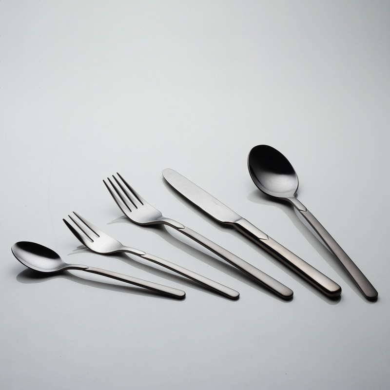 Cutlery set 20 pcs Kanton PVD light grey | Sola